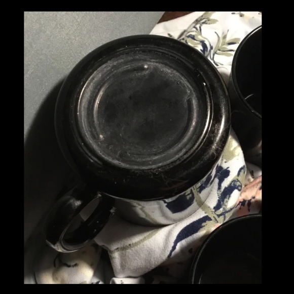 RARE FIND!! 3-Vintage Arcoroc Round Black Coffee Mugs~France~Tableware - Picture 5 of 6